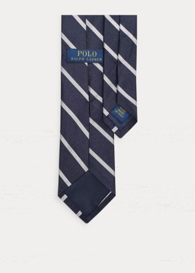 Men's Polo Ralph Lauren Striped Silk Repp Narrow Ties | 926807KUB